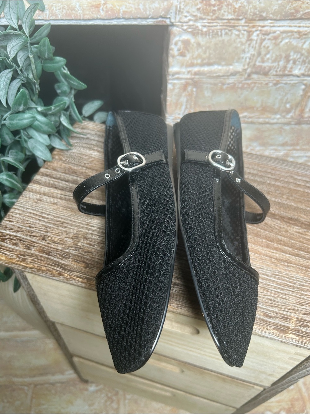 Dolce Vita Rodni Black Woven Mesh Mary Jane Ballet Flats size 8.5 - Picture 7 of 9